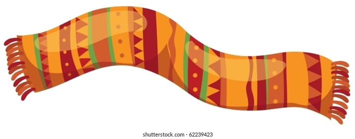 illustration of isolated mexican scarf on white background