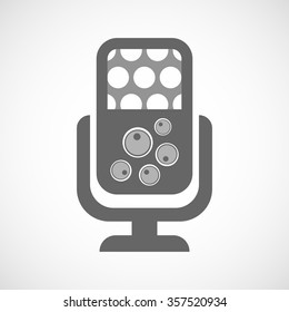 Illustration of an isolated microphone icon with oocytes