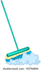 illustration isolated mop brush