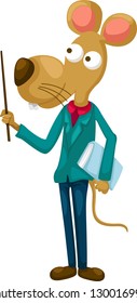 illustration of isolated mouse on white background