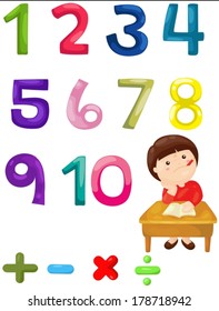 illustration of isolated numbers mathematics 