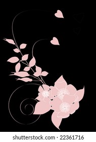 illustration with  isolated on black background