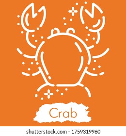 Ilustración aislada en un fondo naranja. Ilustración de grabado vectorial de estilo de línea. Agradable, moderno