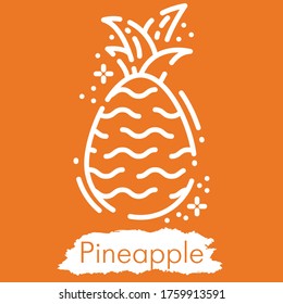 Ilustración aislada en un fondo naranja. Ilustración de grabado vectorial de estilo de línea. Agradable, moderno