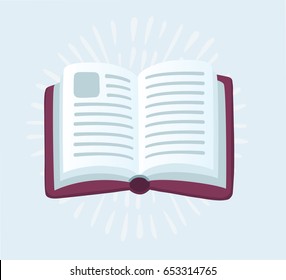 illustration of isolated open book on white background