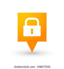 Illustration of an isolated orange tooltip icon