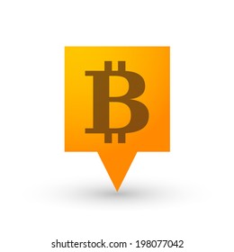 Illustration of an isolated orange tooltip icon