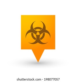 Illustration of an isolated orange tooltip icon