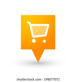 Illustration of an isolated orange tooltip icon