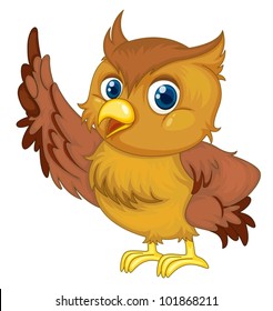 Illustration of an isolated owl