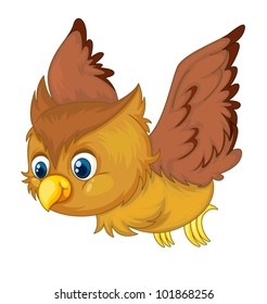 Illustration of an isolated owl