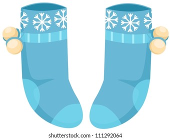 illustration of isolated pair of socks on white