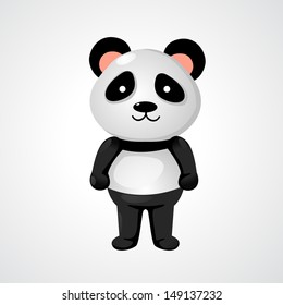 illustration of isolated panda