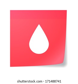 Illustration of an isolated paper with an icon