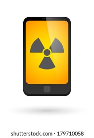 Illustration of an isolated phone with an icon