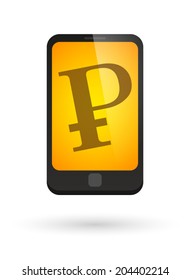 Illustration of an isolated phone icon