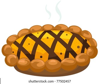 illustration of isolated a pie on white background