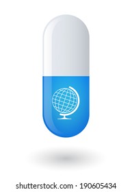 Illustration of an isolated pill with an icon