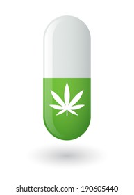 Illustration of an isolated pill with an icon