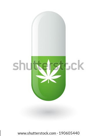 Illustration of an isolated pill with an icon