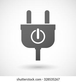 Illustration of an isolated plug icon with an off button