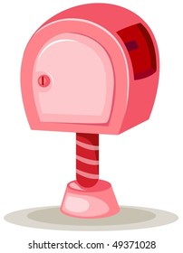 illustration of isolated post box on white background