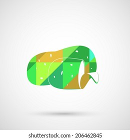 illustration of isolated potatoes and its half on white backgrou