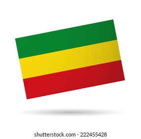 Illustration of an isolated rasta flag