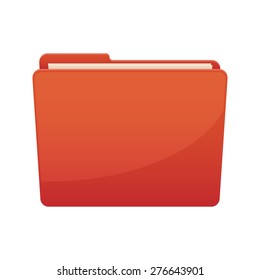 Illustration of an isolated red folder icon