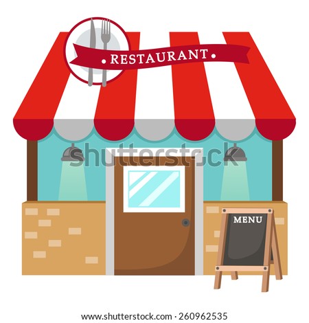illustration of isolated restaurant vector
