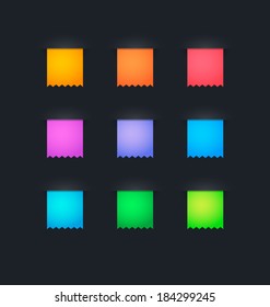 Illustration of an isolated ribbon set on dark background