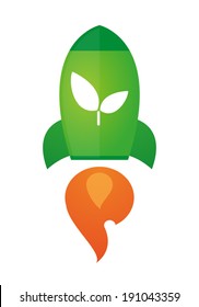 Illustration of an isolated rocket icon