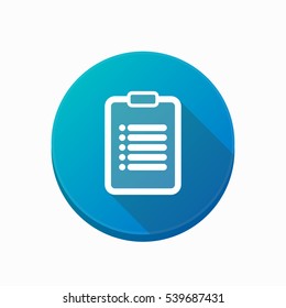 Illustration of an isolated rounded button with a report