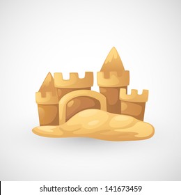 illustration of isolated sand castle vector