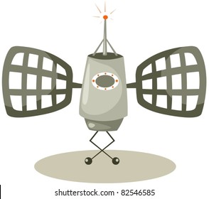 illustration of isolated satellite on white background