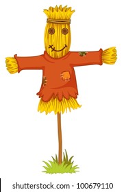 Ilustración del objeto espantapájaros aislado