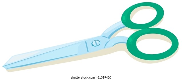 illustration of isolated a scissors on white background