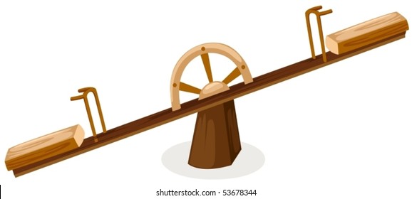 Illustration Of Isolated See Saw On White Background