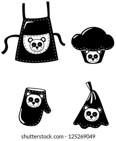 illustration of isolated set clothing cooking vector