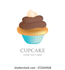 illustration of isolated set of cupcake on white background