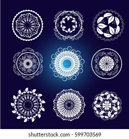 illustration of isolated set floral vector