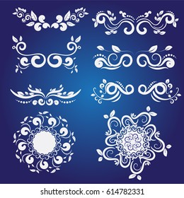 illustration of isolated set floral vector