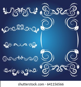 illustration of isolated set floral vector