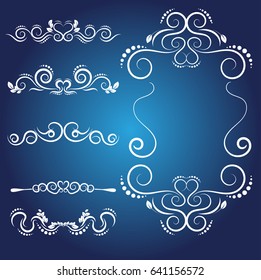 illustration of isolated set floral vector