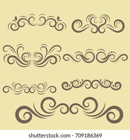 illustration of isolated set floral vector