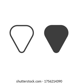 Illustration of an isolated set of guitar picks icon isolated on white background. Vector illustration. Eps 10.
