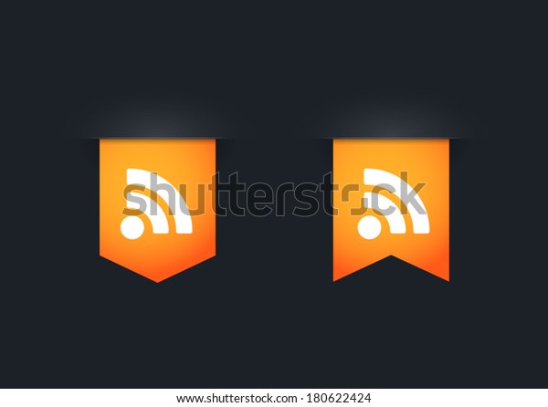 Illustration Isolated Set Orange Ribbons Stock Vector (Royalty Free ...