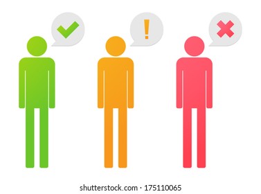 Illustration of an isolated set of survey pictograms