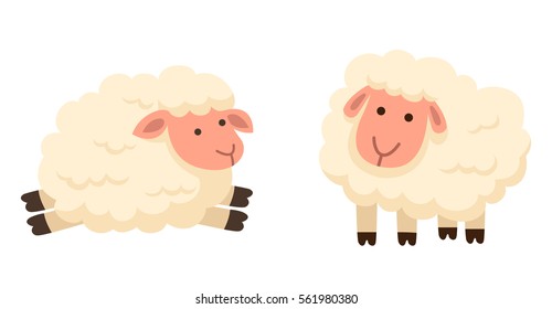 illustration of isolated sheep on white background