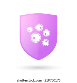 Illustration of an isolated shield with a cells